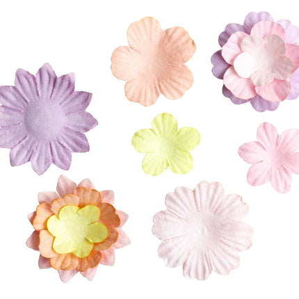 SL Paper Flowers 25x Pastel Consumables 25 PC