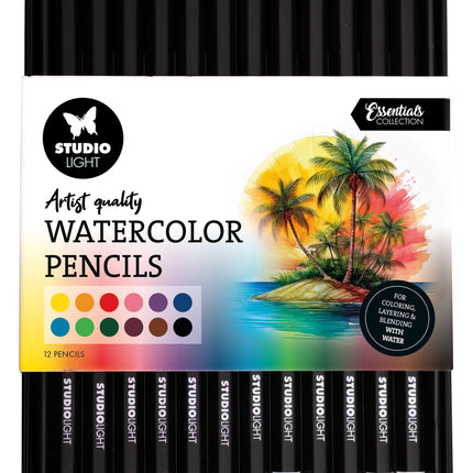 SL Pencils 12 Watercolor Pencils Essentials 12 Pieces