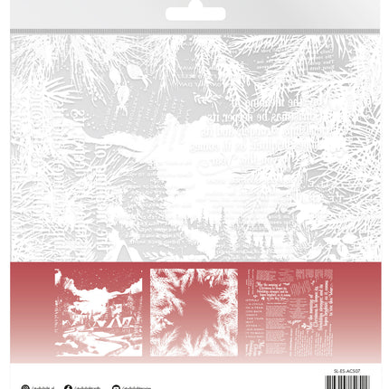SL Acetate Sheet Snowy Town, Pine & Verses Essentials 6 SH