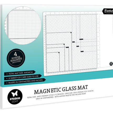 SL Magnetic Glass Mat 4 Magnets Included Essentials 450x350x10mm 1 PC nr.01