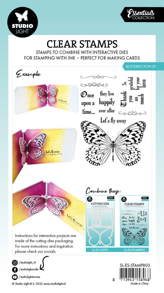 SL Clear Stamp Pop-Up Essentials 8 Pieces