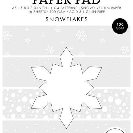 SL Vellum Paper Pad  Snowflakes Essentials 16  Sheets