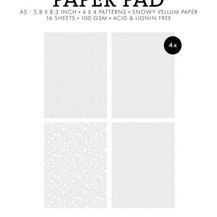 SL Vellum Paper Pad  Snowflakes Essentials 16  Sheets
