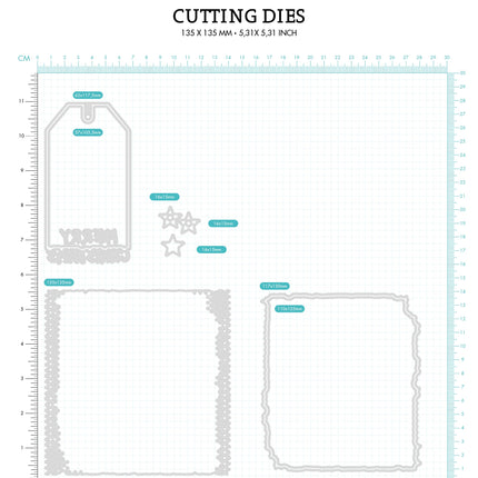 SL Cutting Die Card Shape Grunge Collection 135x135x1mm 8 PC nr.434