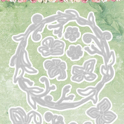 SL Cutting Dies Floral Wreath Nature Lover 101x143x1mm 11 PC nr.771