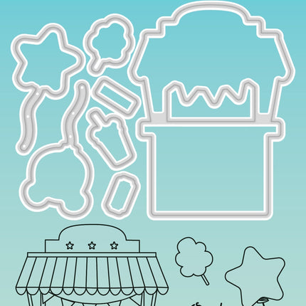 SL Stamp & Die Theme Park Sweet Stories 14 PC