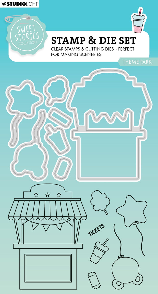SL Stamp & Die Theme Park Sweet Stories 14 PC