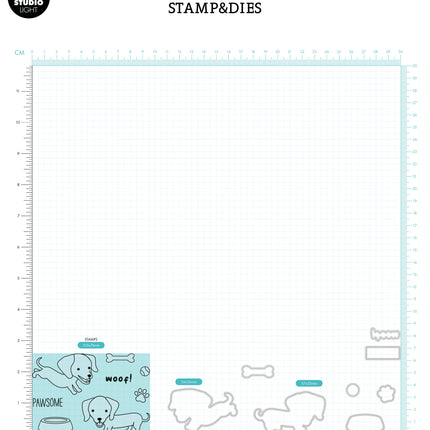 SL Stamp & Cutting Die Dachshund Sweet Stories 16 PC