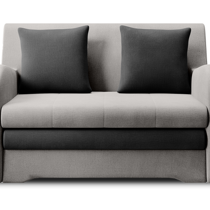 Ario Condo Style 2 Seater Storage Sleeper Sofa - Light Grey/Charcoal