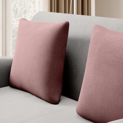 Ario Condo Style 2 Seater Storage Sleeper Sofa - Grey/Blush