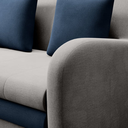 Ario Condo Style 2 Seater Storage Sleeper Sofa - Grey/Navy