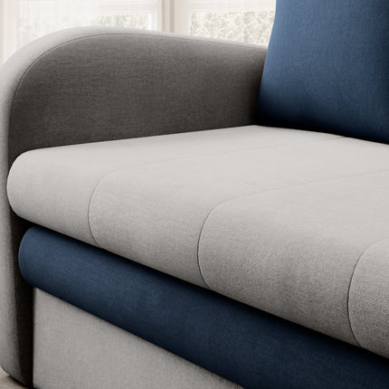 Ario Condo Style 2 Seater Storage Sleeper Sofa - Grey/Navy