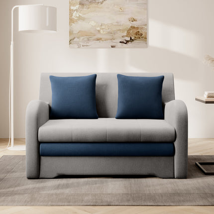 Ario Condo Style 2 Seater Storage Sleeper Sofa - Grey/Navy
