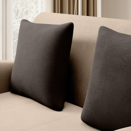 Ario Condo Style 2 Seater Storage Sleeper Sofa - Beige/Brown