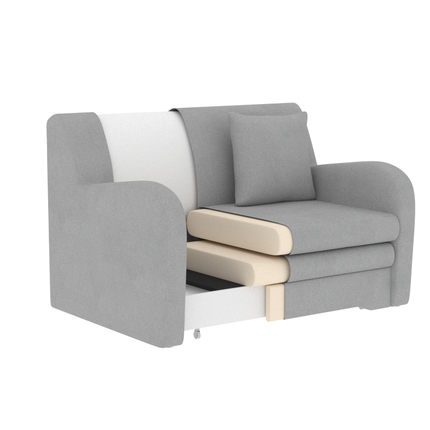 Ario Condo Style 2 Seater Storage Sleeper Sofa - Grey/Navy