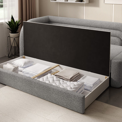 Fabillo Storage Sleeper Sofa - Light Grey