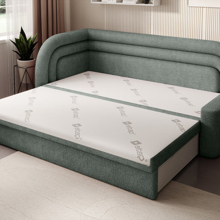Fabillo Storage Sleeper Sofa - Moss Green