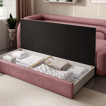 Fabillo Storage Sleeper Sofa - Blush