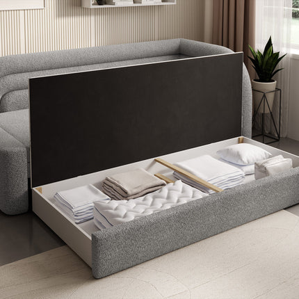 Fabillo Storage Sleeper Sofa - Light Grey