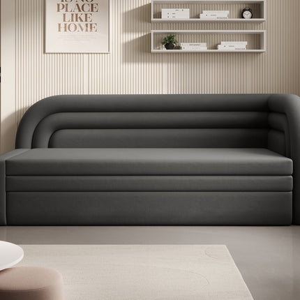 Fabillo Storage Sleeper Sofa - Dark Grey