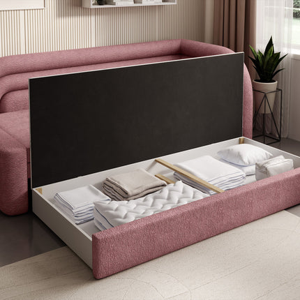 Fabillo Storage Sleeper Sofa - Blush