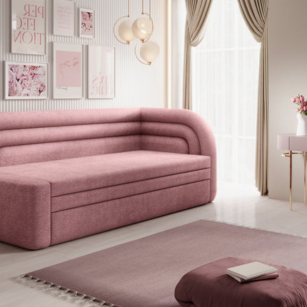 Fabillo Storage Sleeper Sofa - Blush