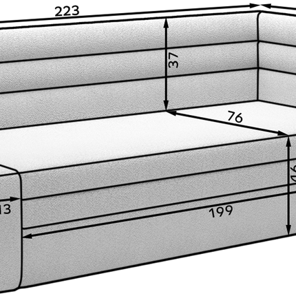 Fabillo Storage Sleeper Sofa - Blush