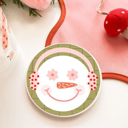 Sous-verre - Bonhomme de neige