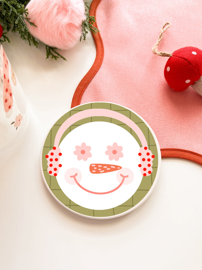 Sous-verre - Bonhomme de neige