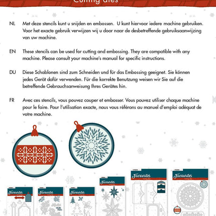 Cutting Die Winter's Favourites 160x250mm nr.340