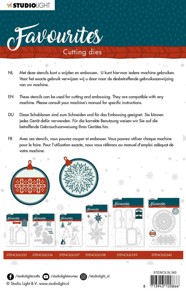 Cutting Die Winter's Favourites 160x250mm nr.340