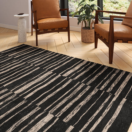 Sahara Black & Natural Rug