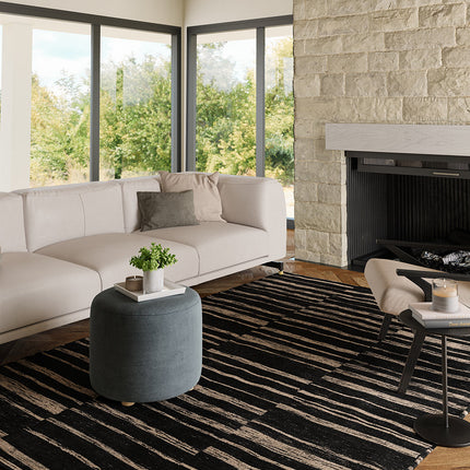 Sahara Black & Natural Rug