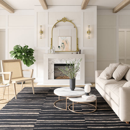 Sahara Black & Natural Rug