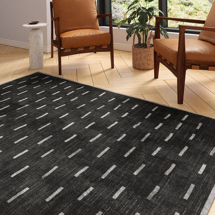 Sando Black Grey Rug