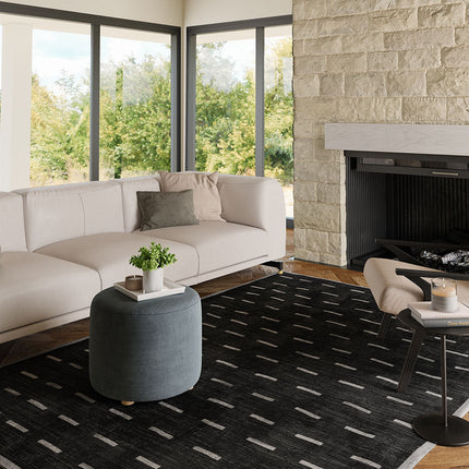 Sando Black Grey Rug