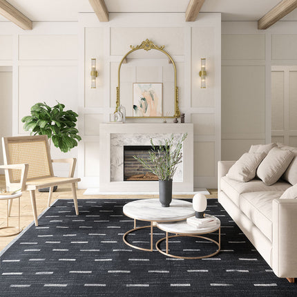 Sando Black Grey Rug