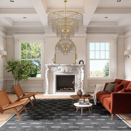 Sando Black Grey Rug