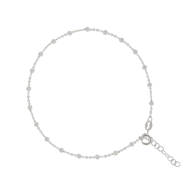 Silver Bead Anklet