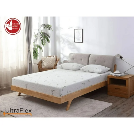 UltraFlex SolidSleep- Canadian-Made FIRM Gel Infused Reversible Comfort With Pressure Relief, Cooling Technology, Bamboo Cover, CertiPUR-US® Certified Foam (Made in Canada)