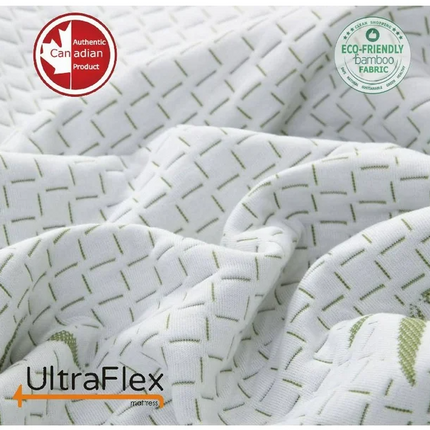 UltraFlex SolidSleep- Canadian-Made FIRM Gel Infused Reversible Comfort With Pressure Relief, Cooling Technology, Bamboo Cover, CertiPUR-US® Certified Foam (Made in Canada)