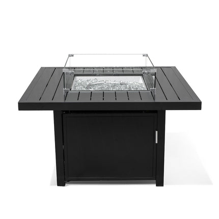 Aluminum Propane 48" Rectangle Outdoor Fire Pit Table