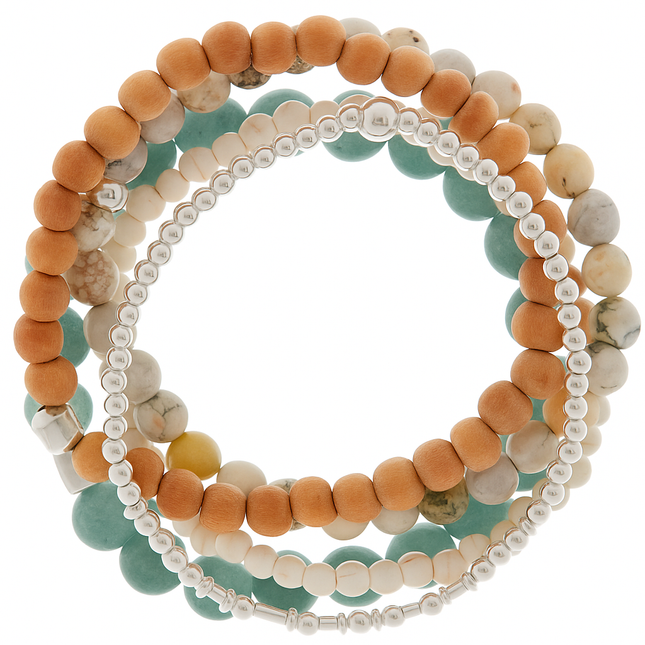 Strength Morse Code Bracelet Stack