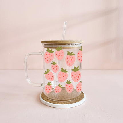 Tasse boho 17oz - champ de fraises