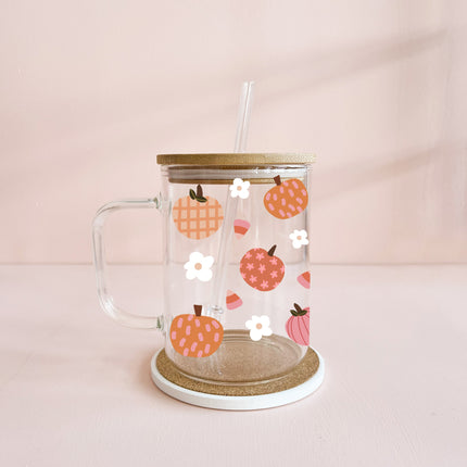 Tasse boho - fleurs et citrouilles