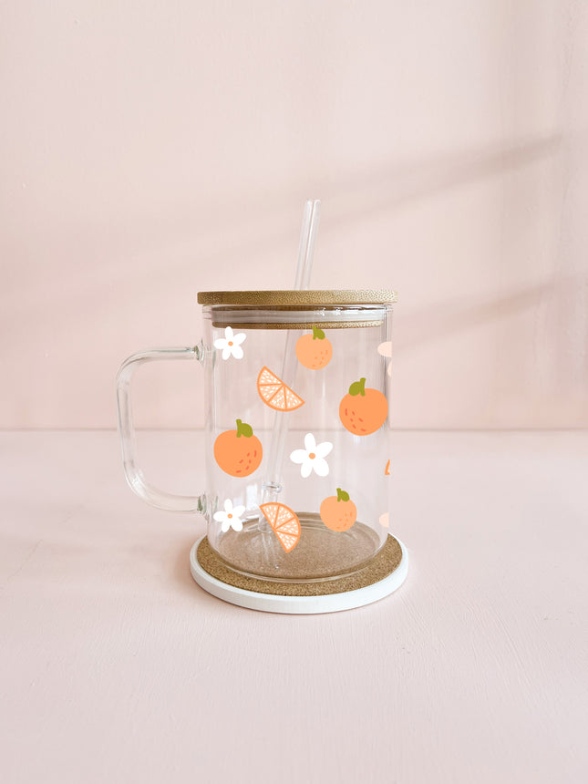 Tasse boho 17oz - fleurs et agrumes