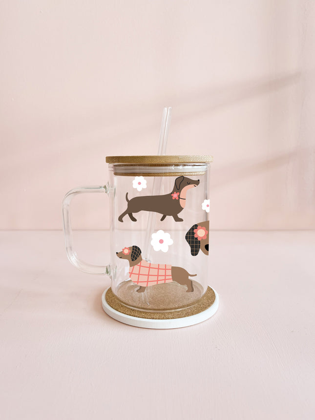 Tasse boho 17oz - teckels de printemps