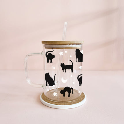 Tasse boho 17oz - Chats noirs