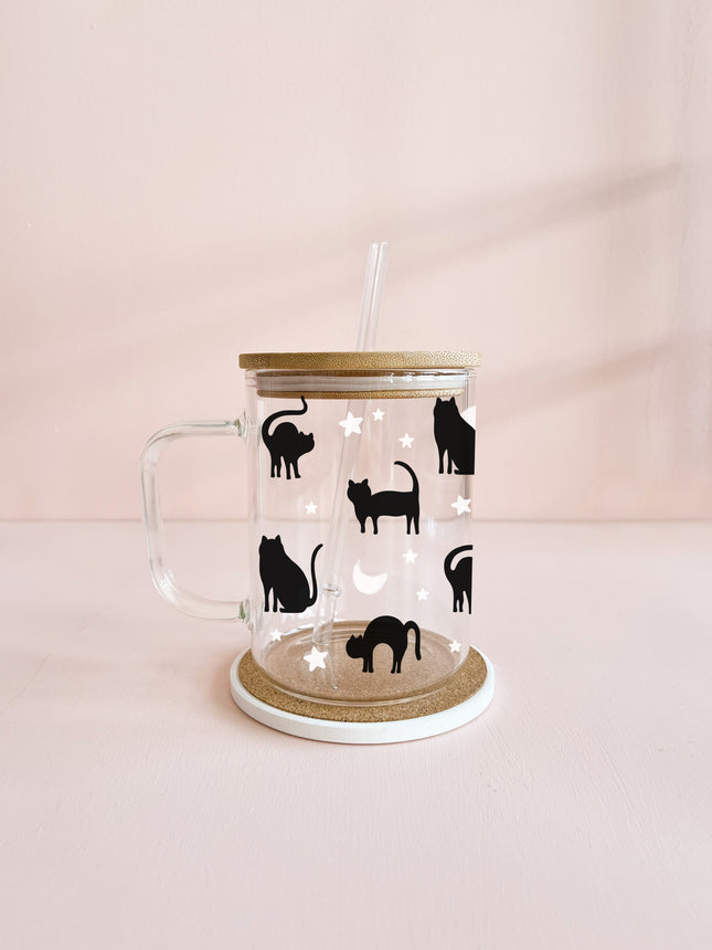Tasse boho 17oz - Chats noirs
