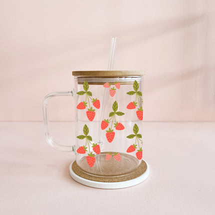 Tasse boho 17oz - Fraises du Québec